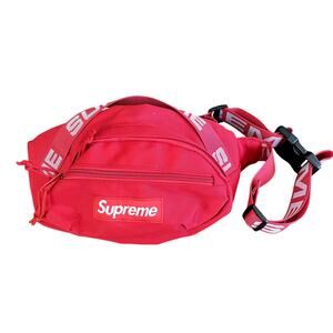 Authentic Supreme SS18 Red Waist Bag